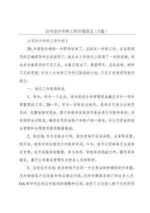 公司会计年终工作计划范文(3篇).docx