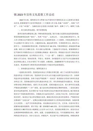 镇2023年宣传文化思想工作总结.docx