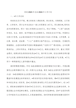 财政2023年总结2024年工作计划.docx