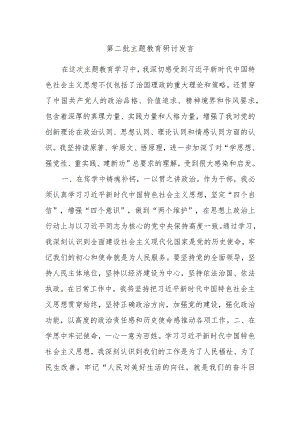 第二批主题教育研讨发言参考资料例文.docx
