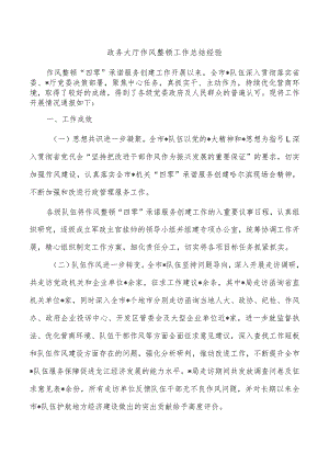 政务大厅作风整顿工作总结经验.docx