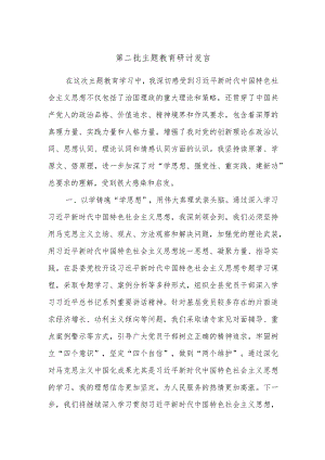 第二批主题教育研讨发言资料参考范文.docx