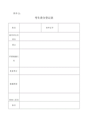 考生查分登记表.docx