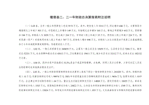 隆德县二○二一年财政总决算报表附注说明.docx