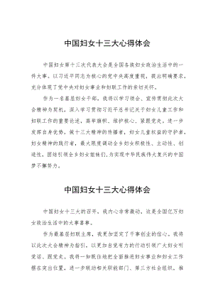 (十二篇)中国妇女十三大心得体会.docx