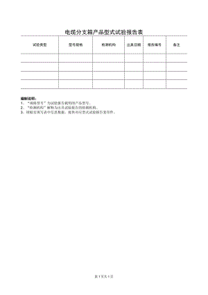 电缆分支箱产品型式试验报告表（2023年）.docx