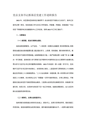 党总支部书记抓基层党建工作述职报告.docx