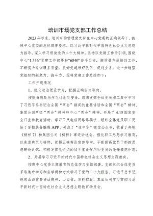 培训市场党支部工作总结.docx