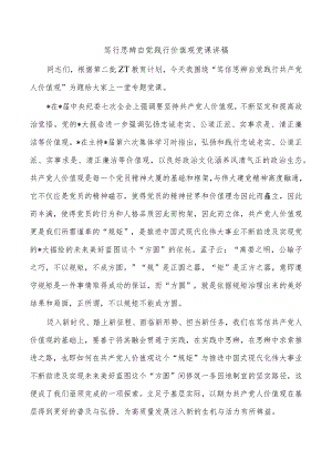 笃行思辨自觉践行价值观党课讲稿.docx