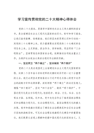 (精品)学习宣传贯彻党的二十大精神心得体会.docx