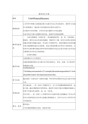 《Unit4Naturaldisasters》教学设计.docx