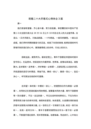 观看二十大开幕式心得体会3篇.docx