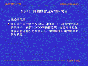 第6周1网线制作及对等网实验名师编辑PPT课件.ppt
