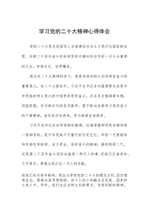 中学教师深入学习贯彻党的二十大精神心得体会八篇模板.docx