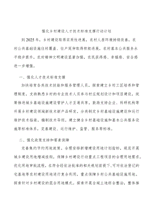 强化乡村建设人才技术标准支撑行动计划.docx
