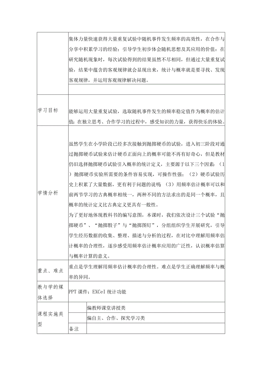 《25.3.1用频率估计概率 第1课时》教学设计.docx_第2页