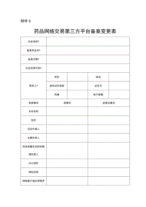 药品网络交易第三方平台备案变更表.docx