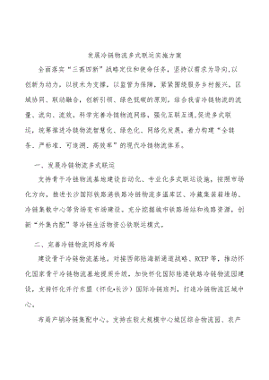 发展冷链物流多式联运实施方案.docx