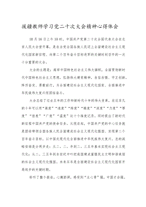 援疆教师学习党二十次大会精神心得体会七.docx