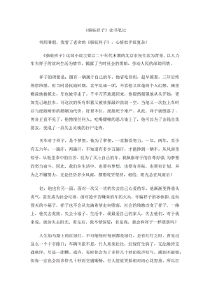 《骆驼祥子》读书笔记.docx
