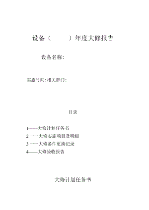 设备年度大修报告.docx