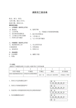 离职员工面谈表.docx