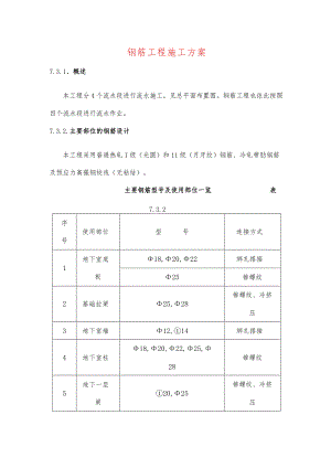 钢筋工程施工方案.docx