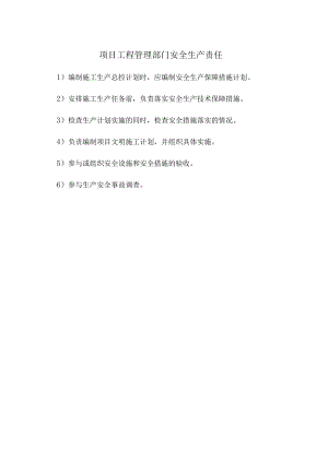 项目工程管理部门安全生产责任.docx