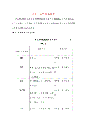 混凝土工程施工方案.docx