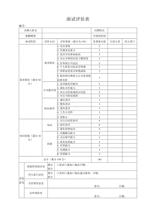 面试评估表（最新版）.docx