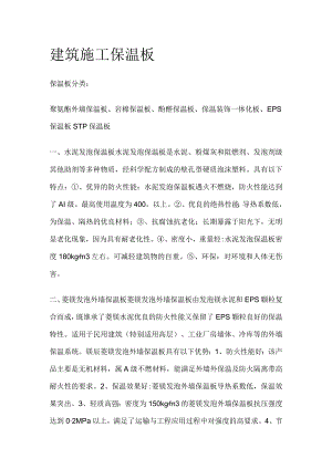 建筑施工保温板.docx