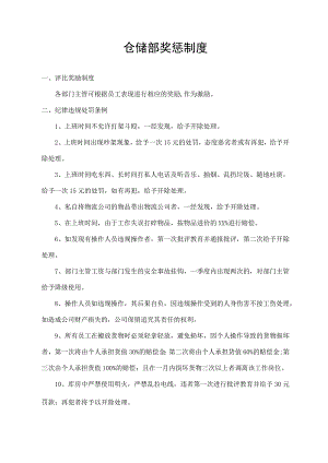 仓储部奖惩制度.docx