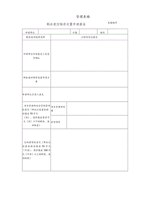 剩余废旧物资处置申请报告.docx