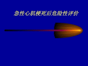 急性心肌梗死后危险性评价.ppt