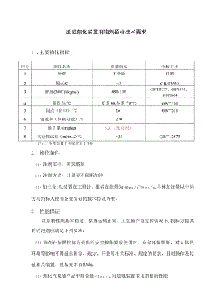 延迟焦化装置消泡剂招标技术要求.docx