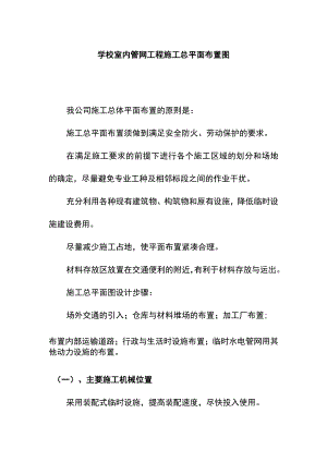 学校室内管网工程施工总平面布置图.docx