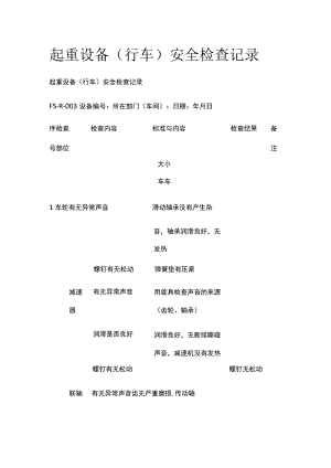 起重设备（行车）安全检查记录.docx
