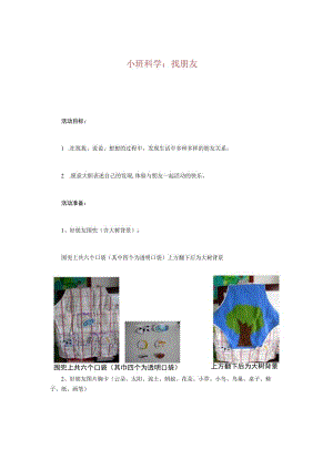 幼儿园优质公开课：小班科学活动《找朋友》教案.docx