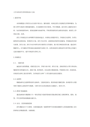 大学本科招生管理系统设计方案.docx