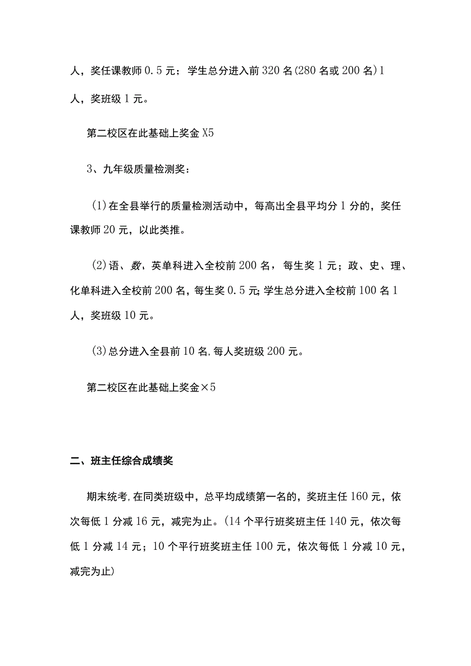某县中学教学成绩奖励条例.docx_第2页