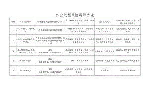 作业过程风险辨识方法及危害分析表.docx