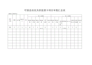 盱眙县农民负担监督卡项目审批汇总表.docx