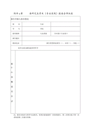 第届研究生学术专业实践报告会审批表.docx
