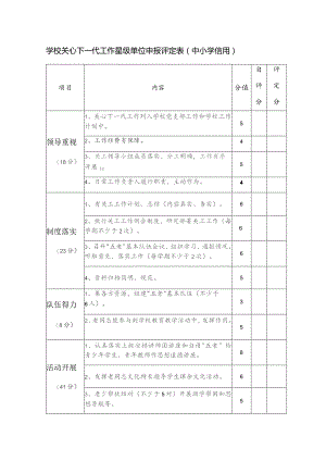 学校关心下一代工作星级单位申报评定表中小学适用.docx