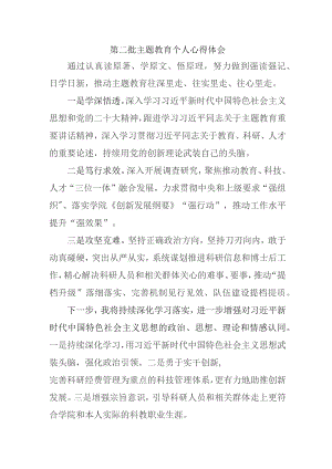乡镇党员干部学习第二批主题教育个人心得体会.docx