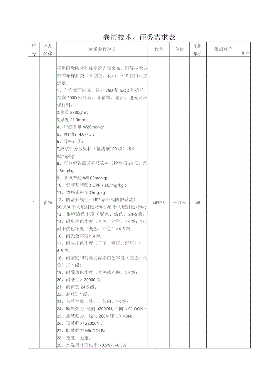 卷帘技术、商务需求表.docx_第1页
