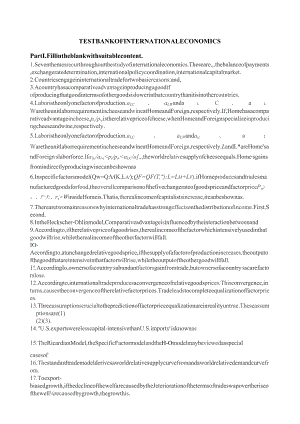 国际经济学-克鲁格曼1-9章题库(ch1-9).docx