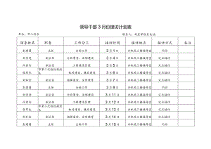 领导干部3月份接访计划表.docx