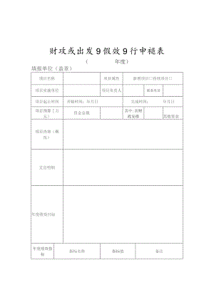 财政支出项目绩效目标申报表.docx