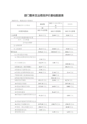 部门整体支出绩效评价基础数据表.docx